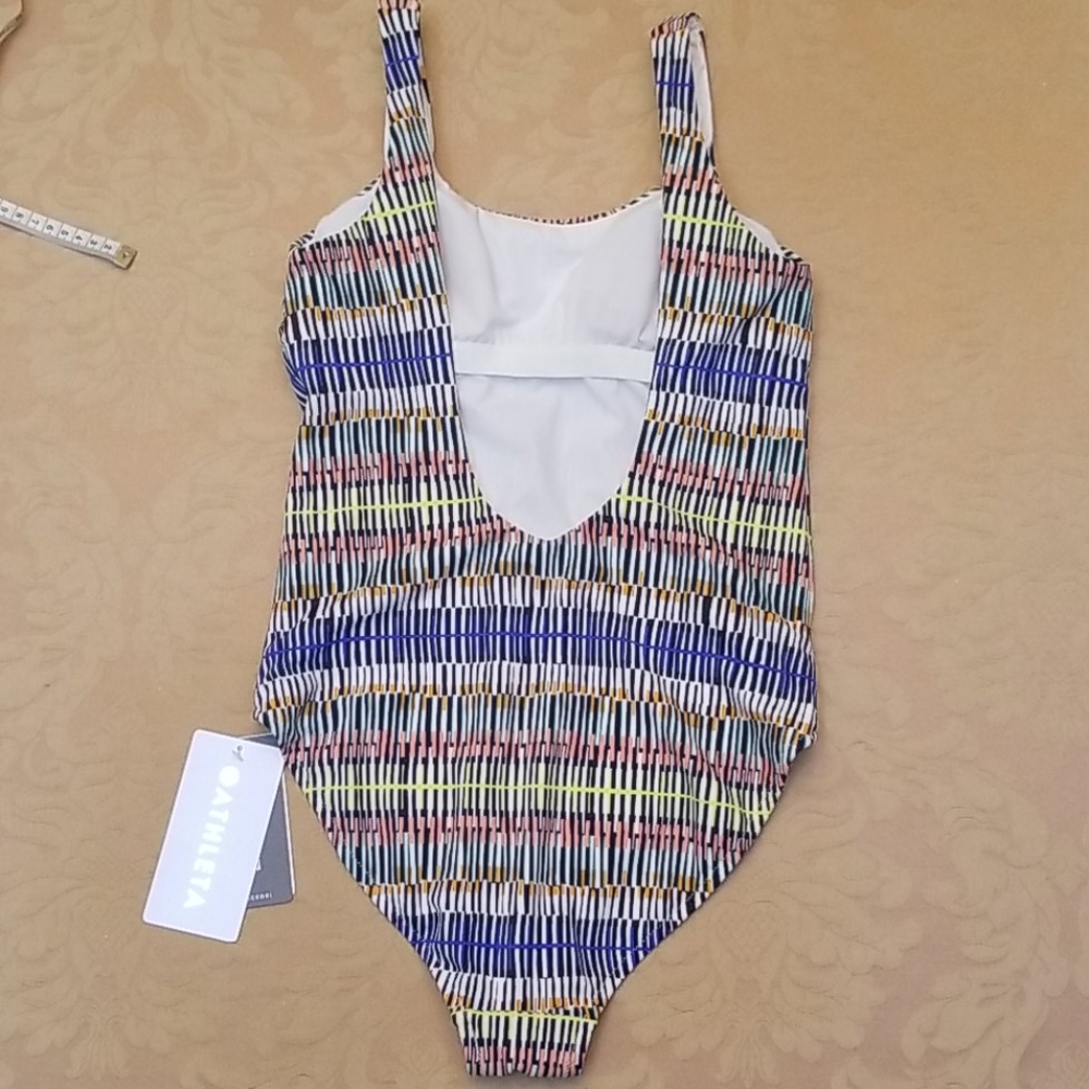 SOLD. ATHLETA  WOMEN'S PRISMATIC SCOOP SWIMSUIT XS - Picture 5 of 6